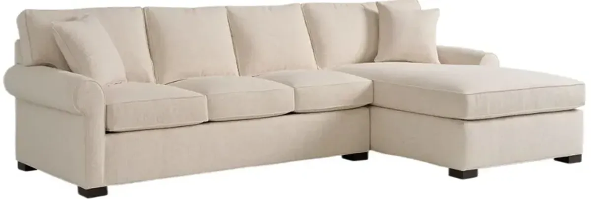 Jackie Sectional Chaise, Sand Crypton Performance