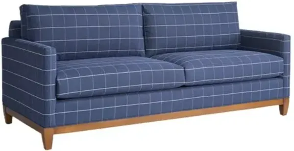 Rawley Track Arm Sofa - Indigo Plaid Crypton Performance - Handcrafted