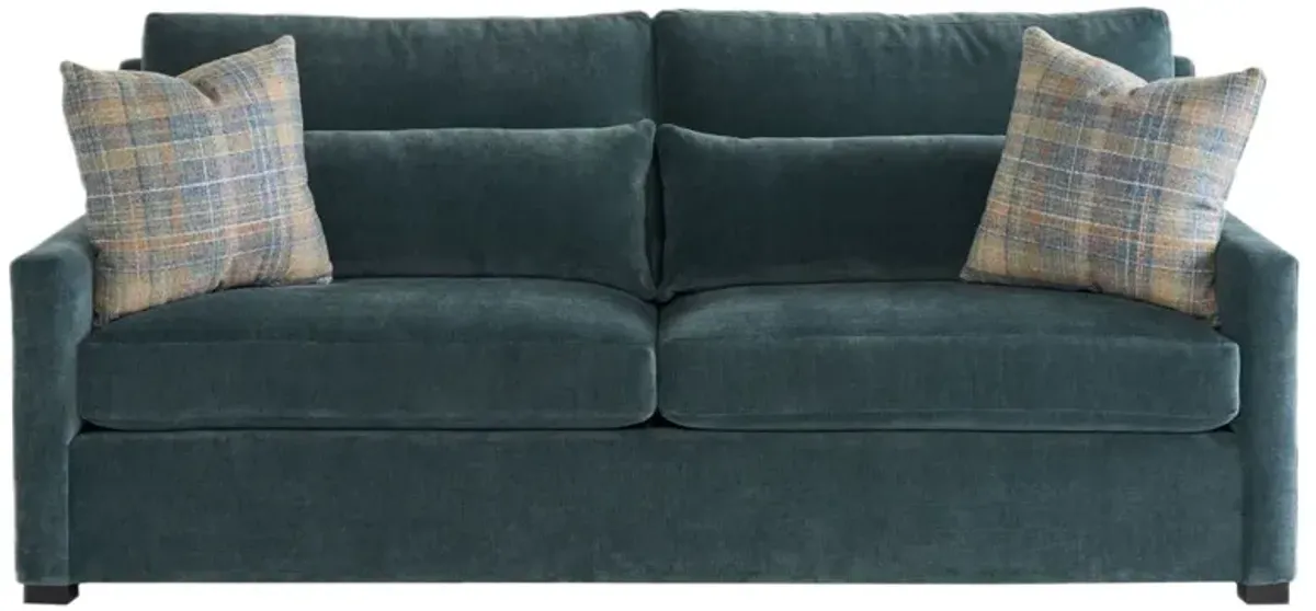 Westwood Sofa, Harbor Blue Velvet Recycled Performance