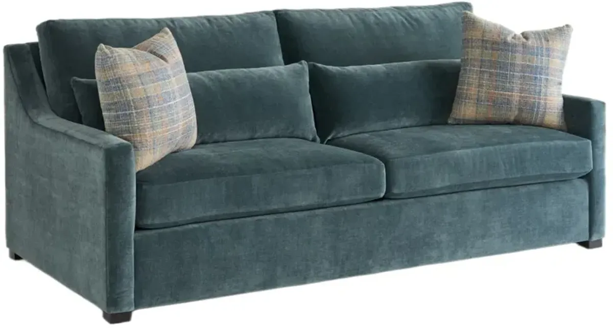 Westwood Sofa, Harbor Blue Velvet Recycled Performance