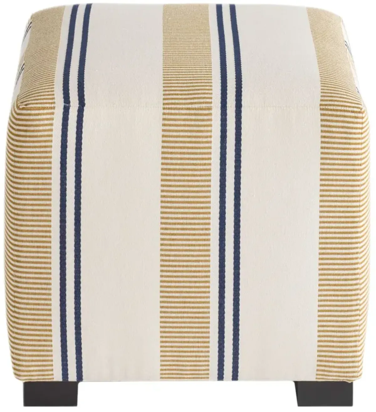 Canto Square Ottoman, Admiral Stripe Crypton