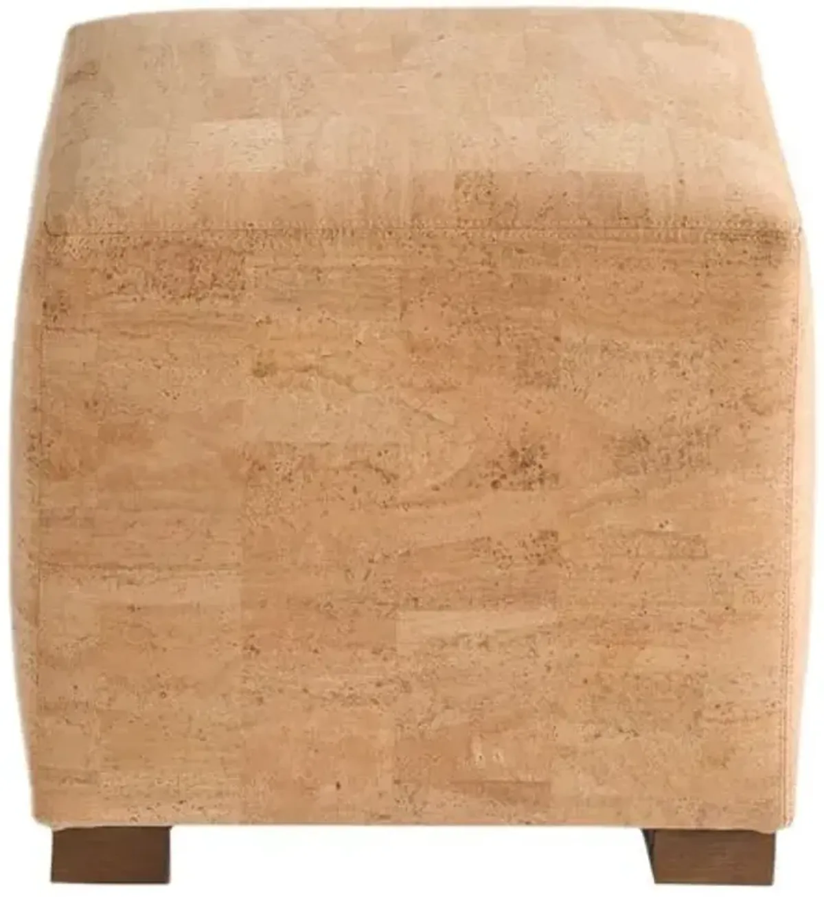 Canto Square Ottoman - Natural Cork - Handcrafted - Beige