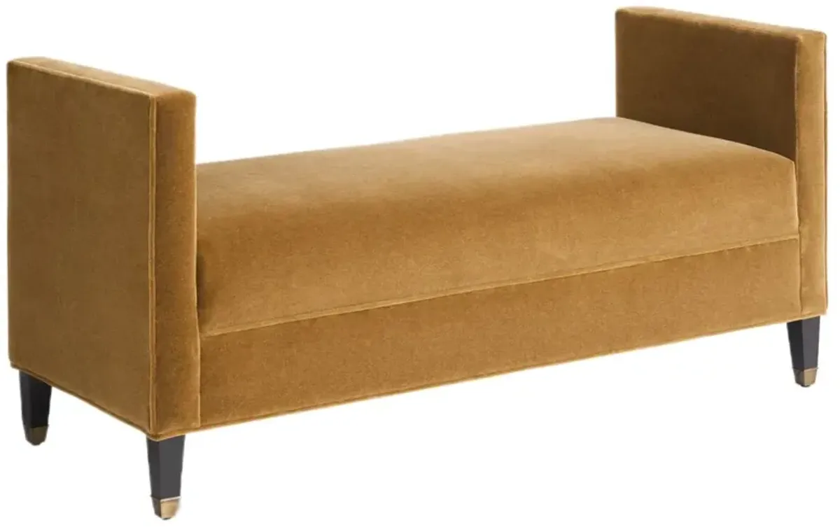 Pearce Upholstered Bench, Brown Sugar Mohair