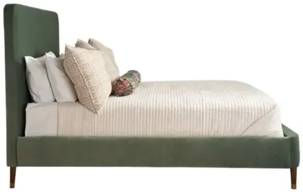 Jagger Upholstered Bed - Sage Crypton Performance - Handcrafted - Green