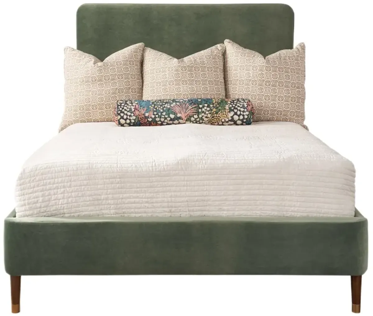 Jagger Upholstered Bed, Sage Crypton Performance