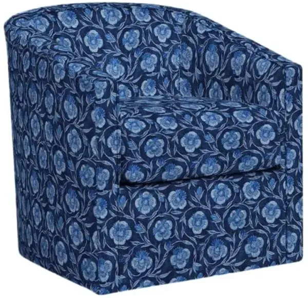 Sloane Swivel Chair - Floral - Handcrafted