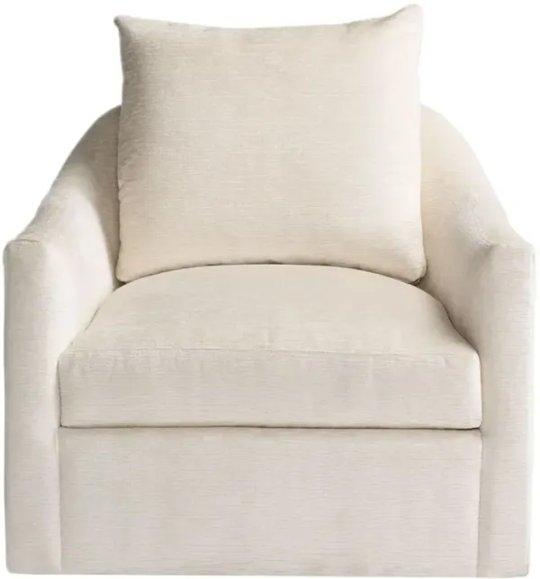 Marin Swivel Chair, Cream Crypton Performance