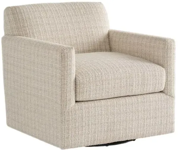 McKay Swivel Chair - Pearl Chenille Performance - Handcrafted