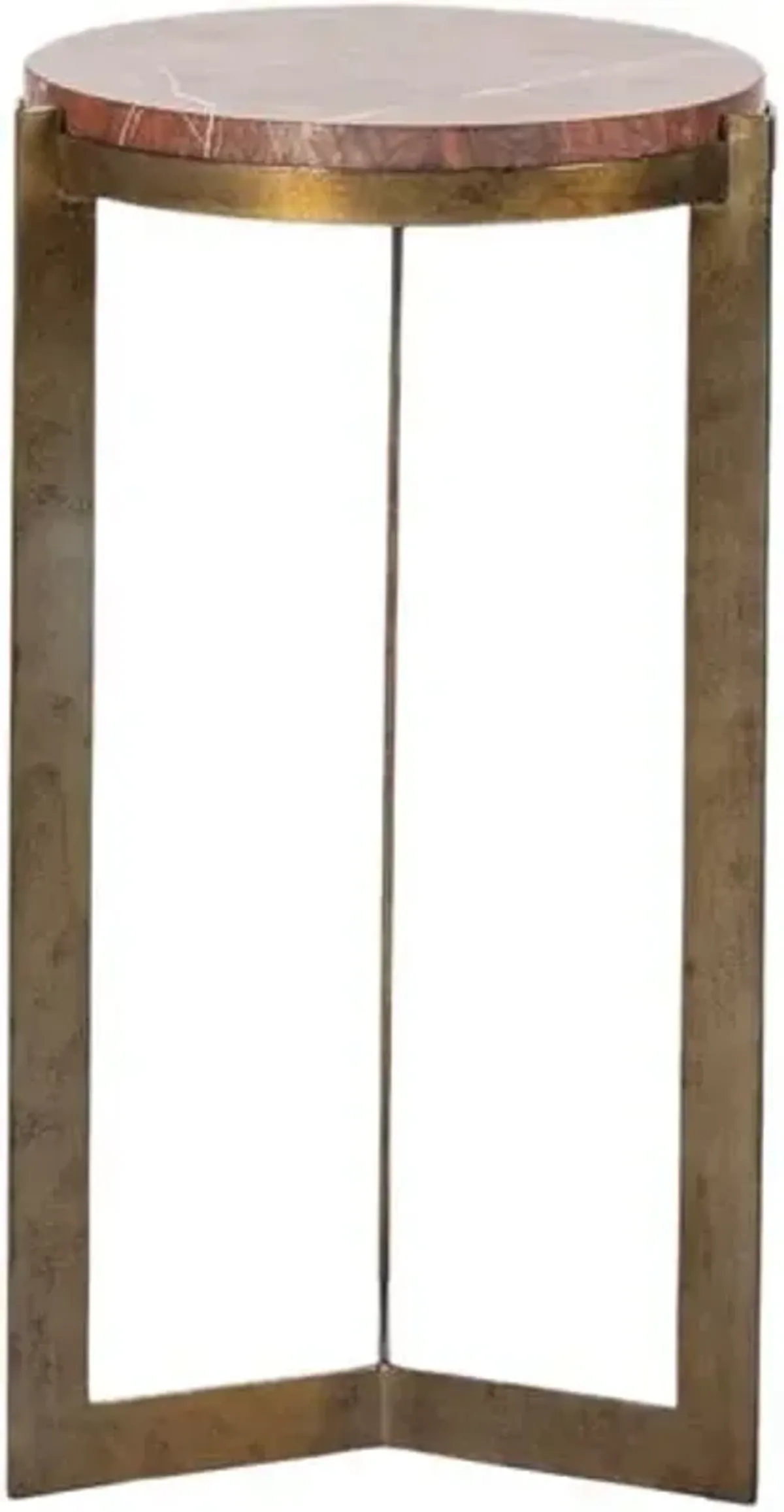 Brady Round Side Table - Tulsi Home - Gold