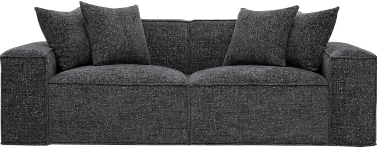 Trixie 84" Chenille Basketweave Modular Loveseat