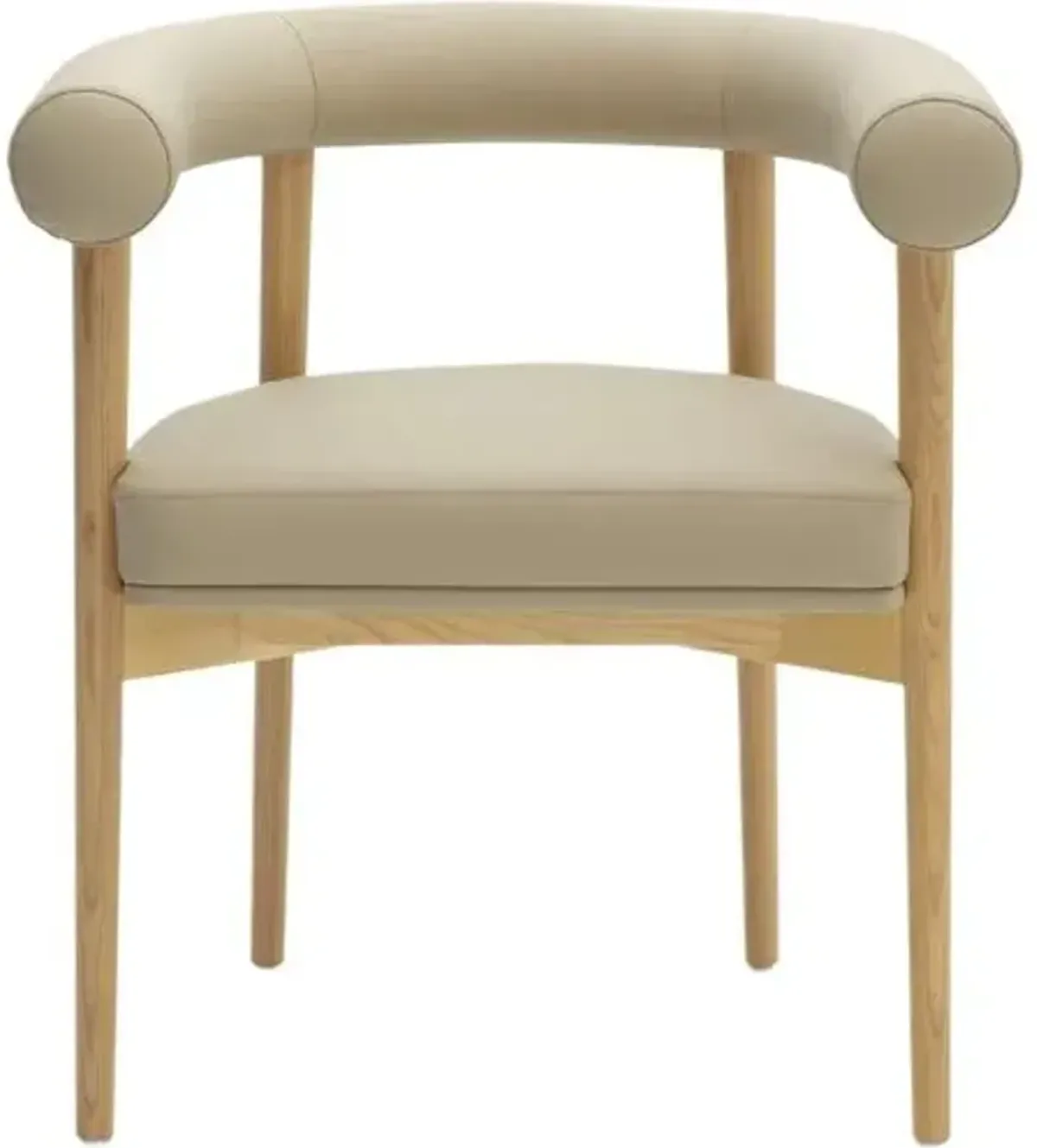 Theron Faux Leather Performance Dining Chair - Brown