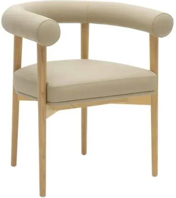 Theron Faux Leather Performance Dining Chair - Brown