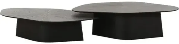 Set of 2 Ross Ash Nesting Coffee Table - Black
