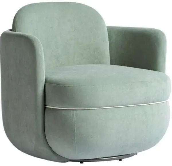 Booker Velvet Shelter Performance Arm Swivel Chair