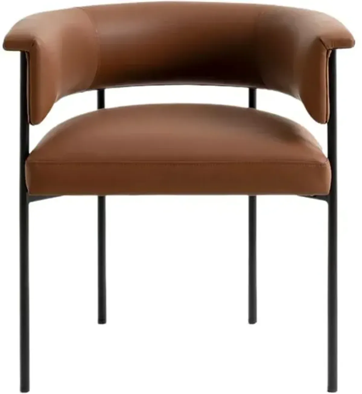 Saylor Fuax Leather Performance Dining Chair - Brown