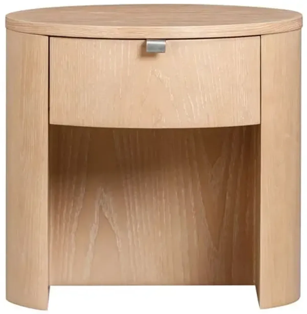 Mesa Wood Round 1-Drawer Nightstand