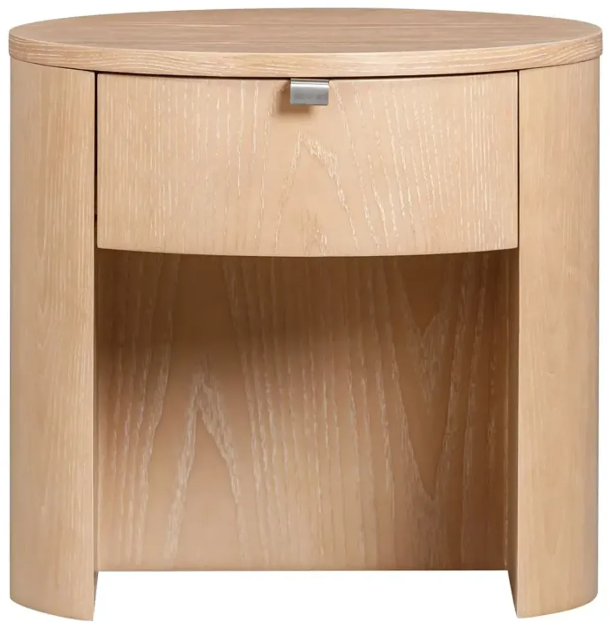 Mesa Wood Round 1-Drawer Nightstand