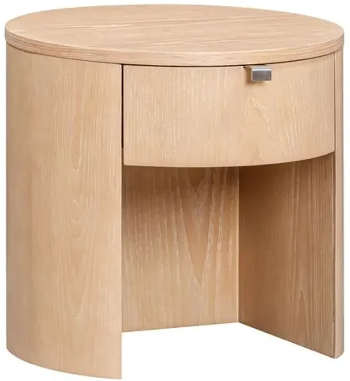 Mesa Wood Round 1-Drawer Nightstand