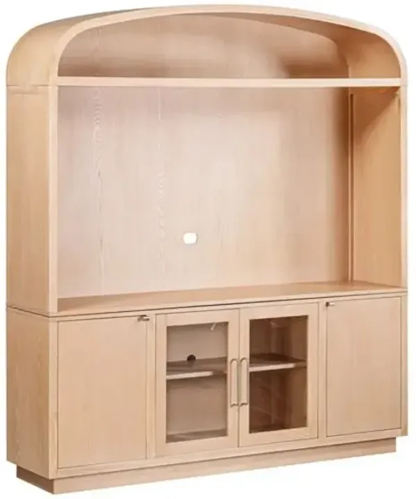 Mesa 77" Arched Wood Entertainment Center - Brown