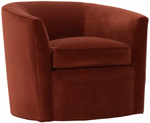 Jovie Velvet Swivel Barrel Chair