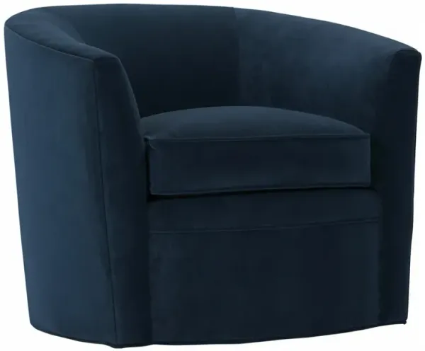 Jovie Velvet Swivel Barrel Chair