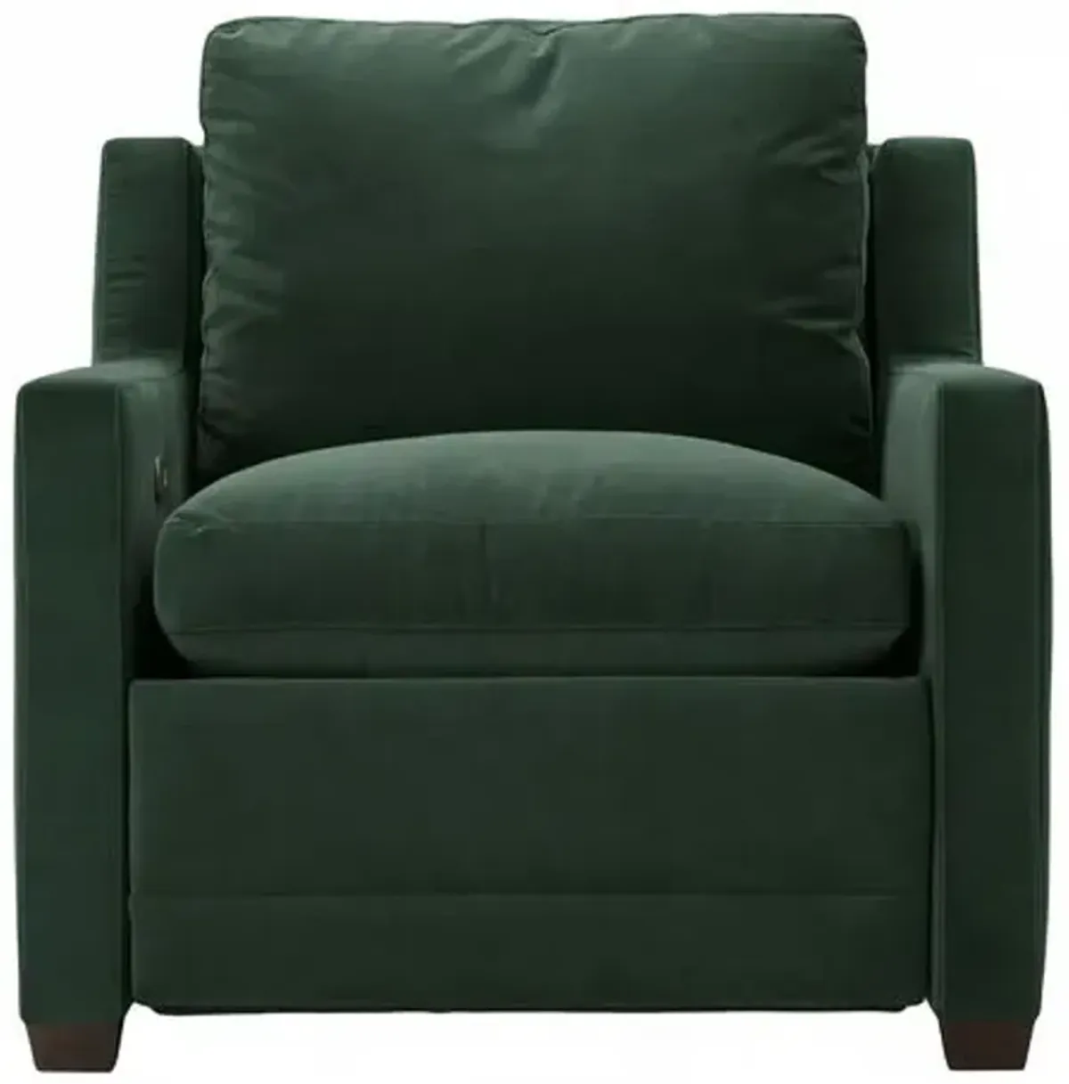 Whitley Velvet Zero-Wall Power Recliner Chair - Green - Relaxing Chair, Lounger, Comfort and Leisure Prioritized