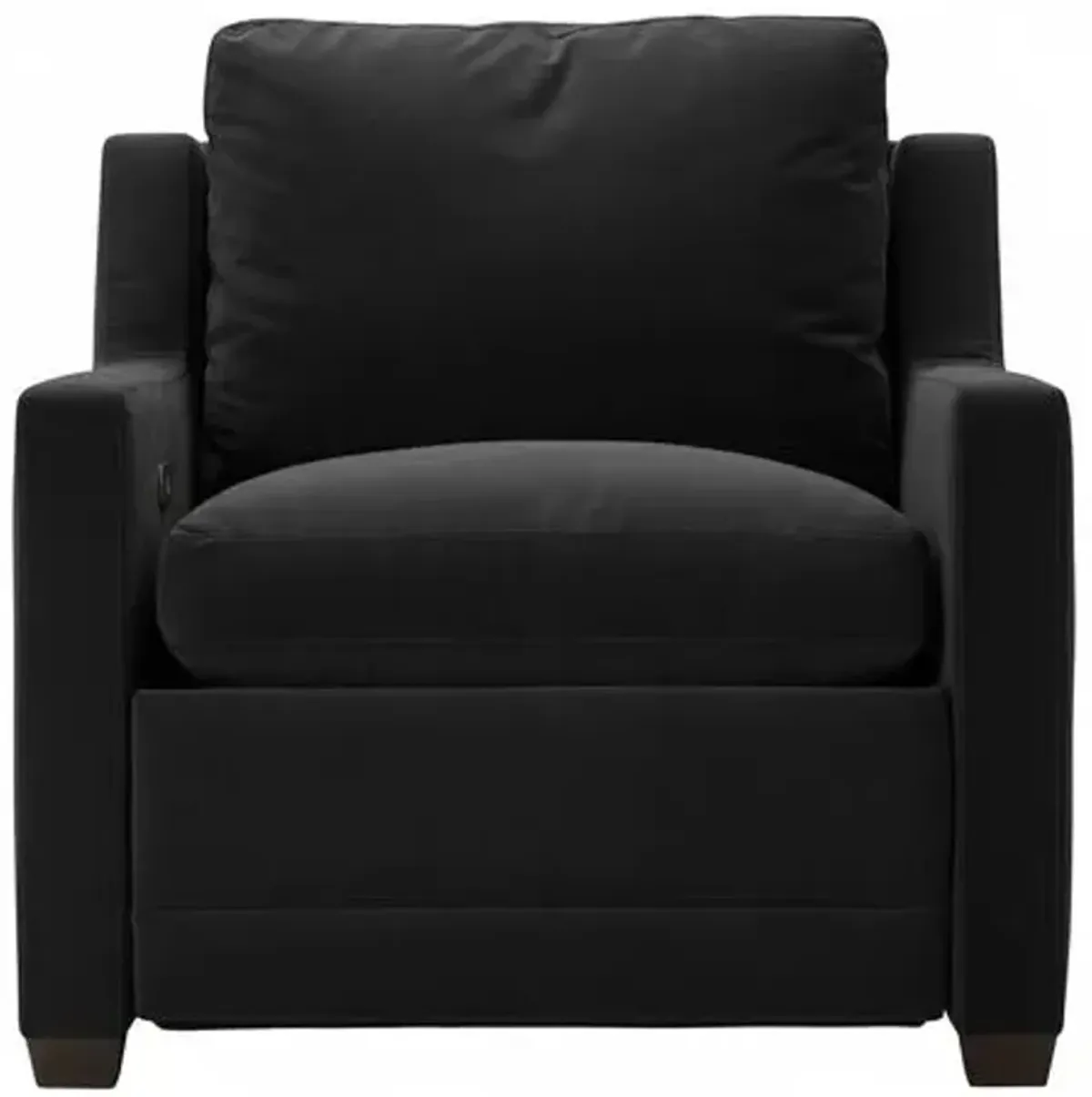 Whitley Velvet Zero-Wall Power Recliner Chair - Black - Relaxing Chair, Lounger, Comfort and Leisure Prioritized