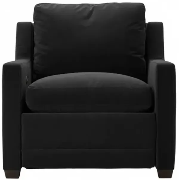Whitley Velvet Zero-Wall Power Recliner Chair - Black - Relaxing Chair, Lounger, Comfort and Leisure Prioritized