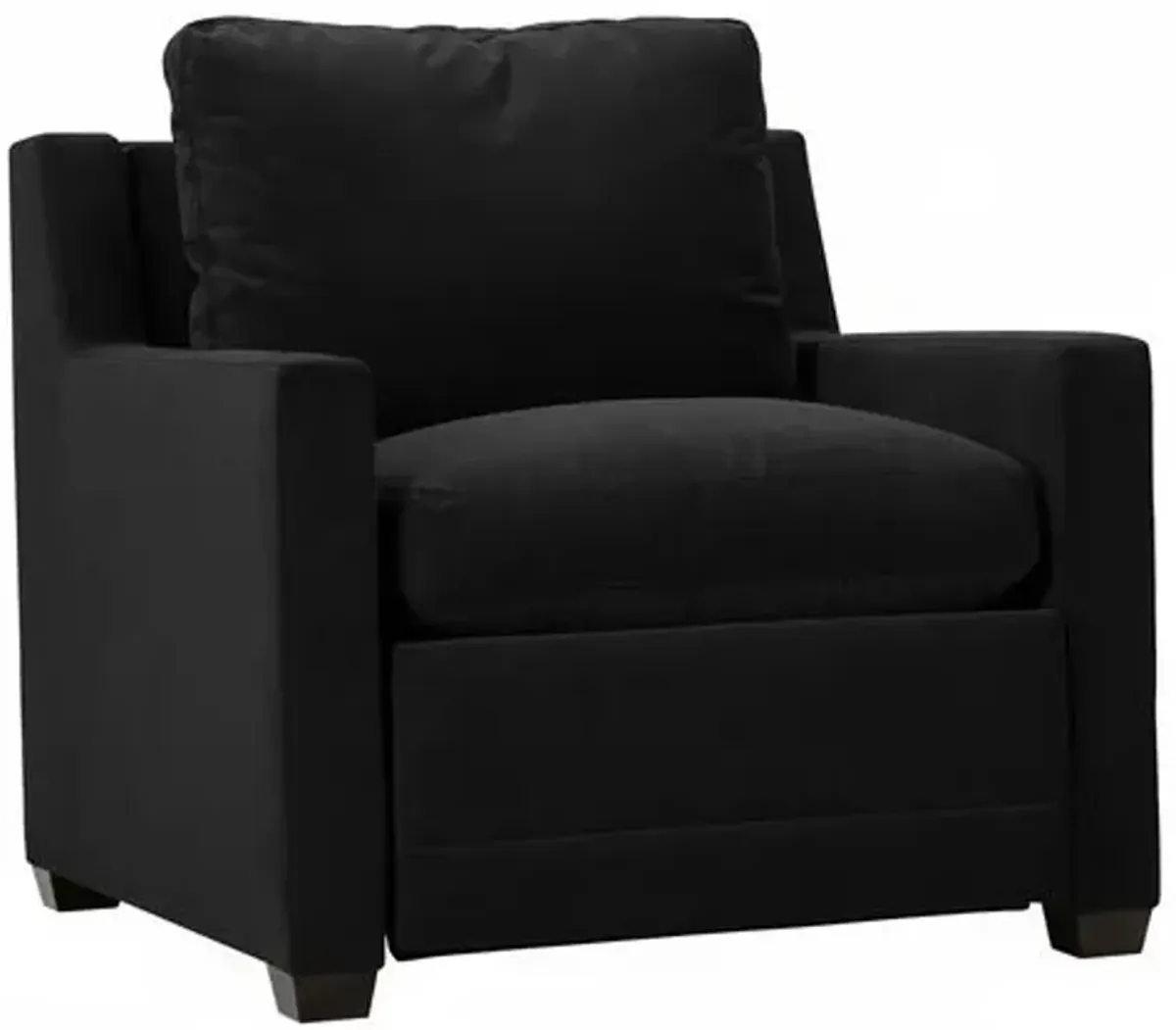 Whitley Velvet Zero-Wall Power Recliner Chair - Black - Relaxing Chair, Lounger, Comfort and Leisure Prioritized