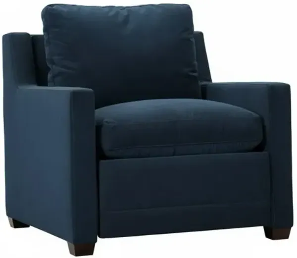 Whitley Velvet Zero-Wall Power Recliner Chair - Blue - Relaxing Chair, Lounger, Comfort and Leisure Prioritized