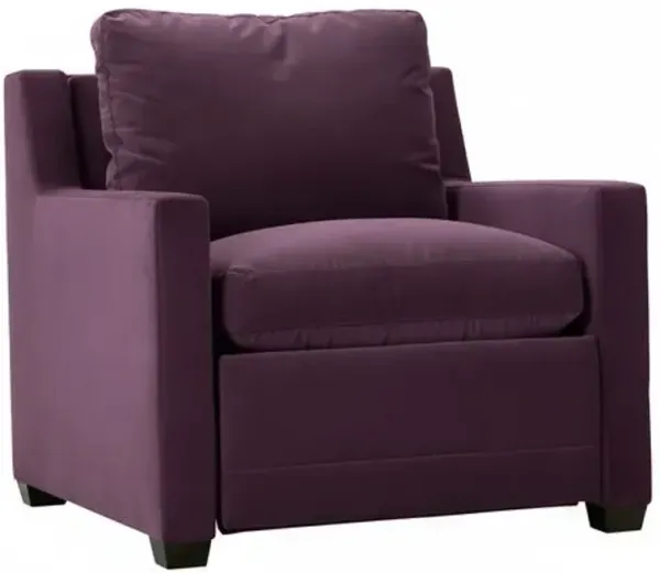 Whitley Velvet Zero-Wall Power Recliner Chair - Purple - Relaxing Chair, Lounger, Comfort and Leisure Prioritized