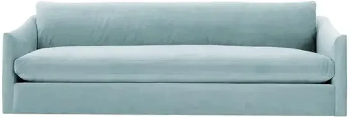 Winslow Velvet Bench-Seat Sofa