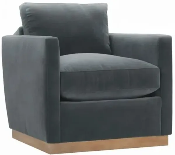 Liam Velvet Swivel Chair