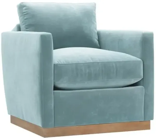 Liam Velvet Swivel Chair