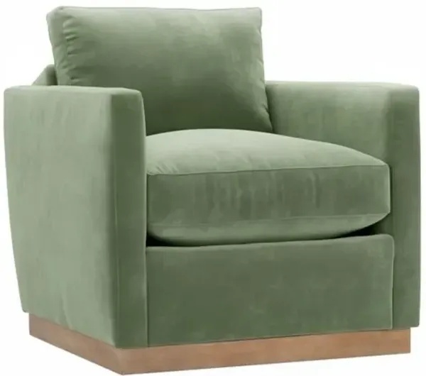 Liam Velvet Swivel Chair