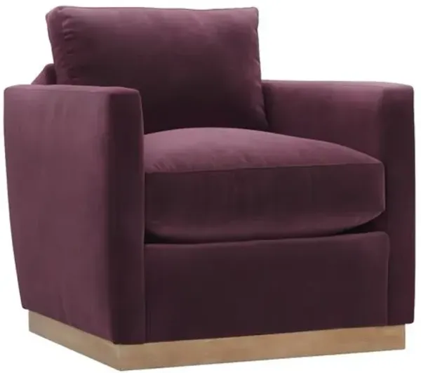 Liam Velvet Swivel Chair