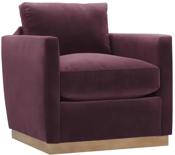 Liam Velvet Swivel Chair