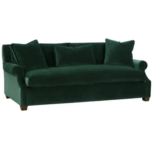 Juliette Velvet Bench-Seat Sofa