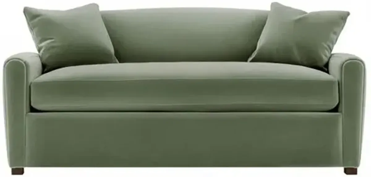 Penrose Velvet Bench-Seat Sofa