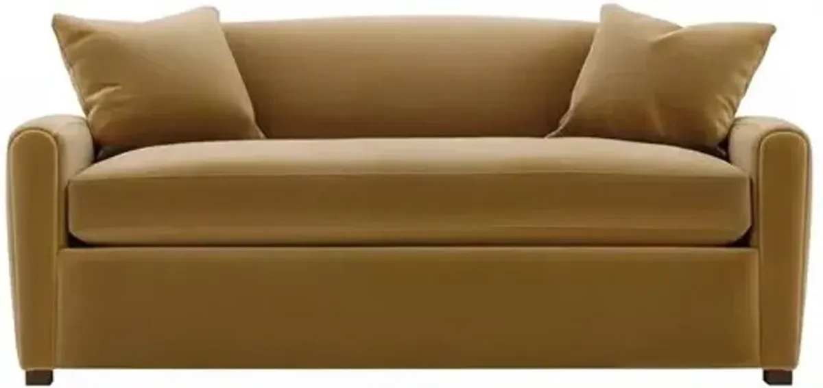 Penrose Velvet Bench-Seat Sofa