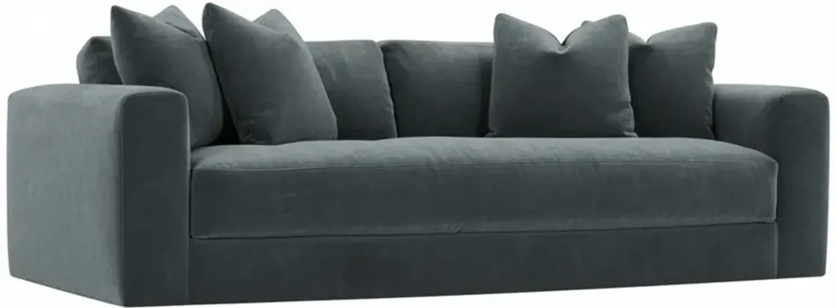 Hadley 97" Velvet Bench-Seat Sofa