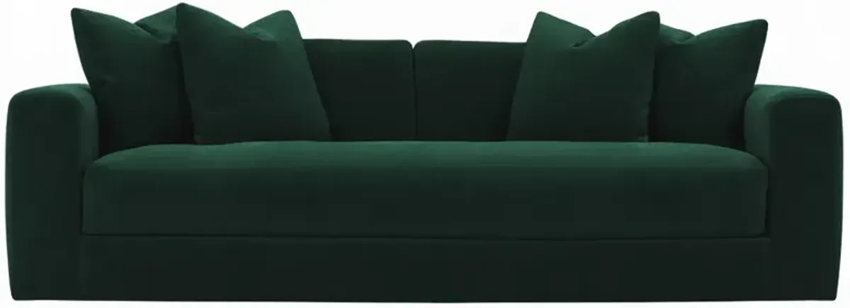 Hadley 97" Velvet Bench-Seat Sofa