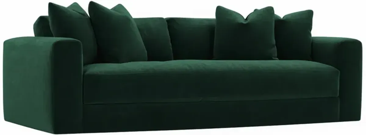 Hadley 97" Velvet Bench-Seat Sofa