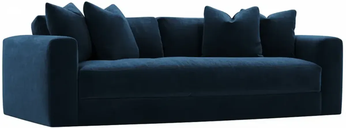 Hadley 97" Velvet Bench-Seat Sofa