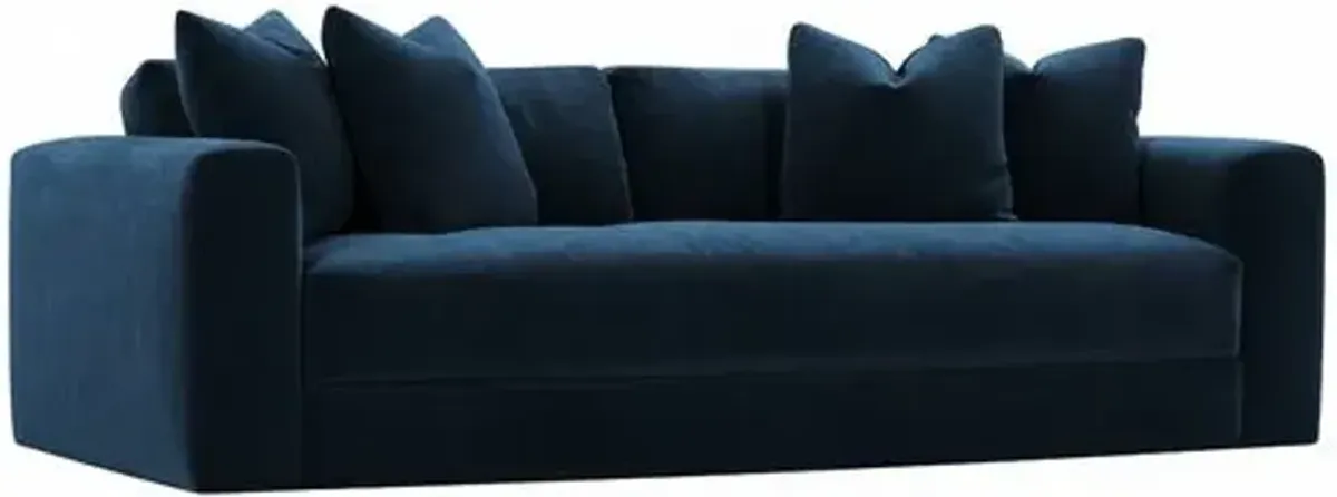 Hadley 97" Velvet Bench-Seat Sofa
