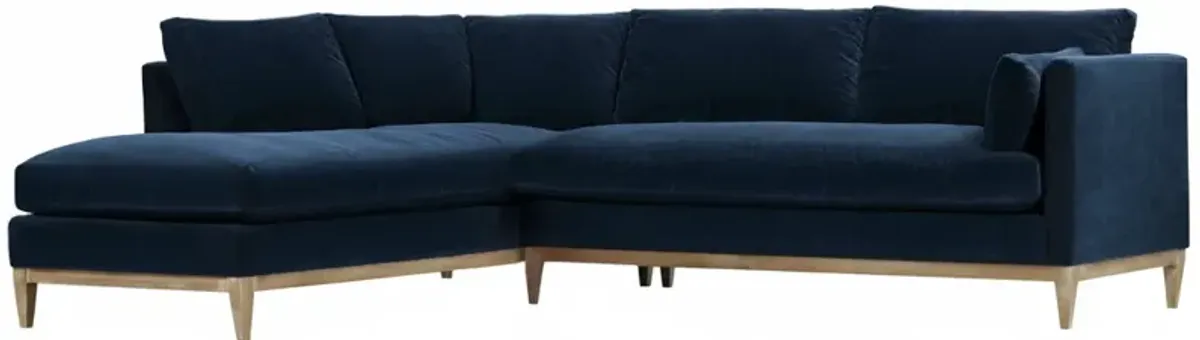 Elodie 107" Velvet Chaise Sectional