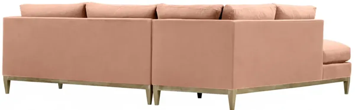 Elodie 107" Velvet Chaise Sectional