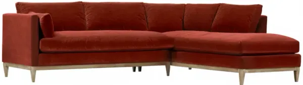 Elodie 107" Velvet Chaise Sectional