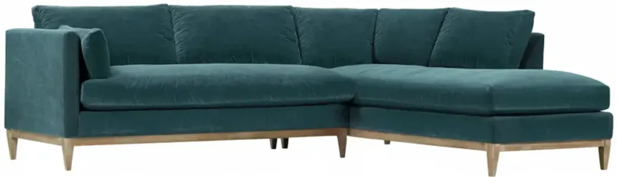 Elodie 107" Velvet Chaise Sectional
