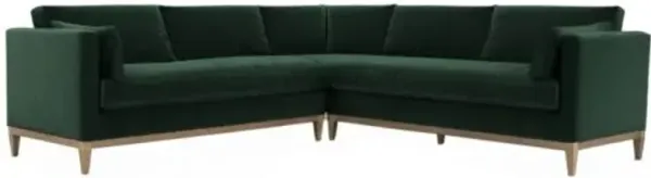 Elodie 107" Velvet Corner Sectional - Green